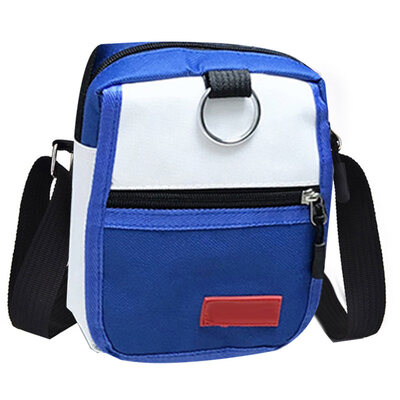 

Fashion Women Color Block Wide Strap Zipper Small Crossbody Shoulder Canvas Bag