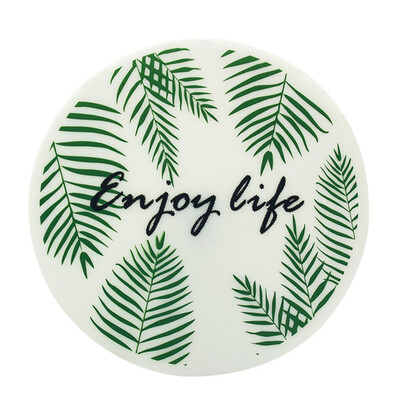 

Gobestart Simple Printed Pattern Silicone Coaster Teacup Mat Insulation Placemat