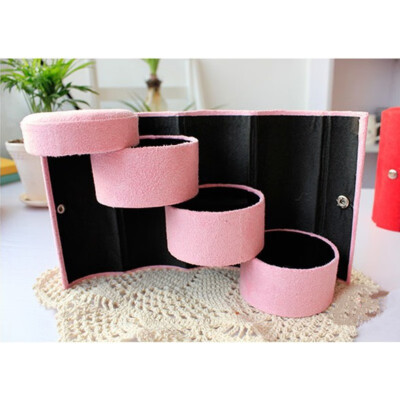 

3 Layers Jewelry Cylinder Storage Box Accessories For Necklace Jewelry Earring Makeup Organizer Container Box