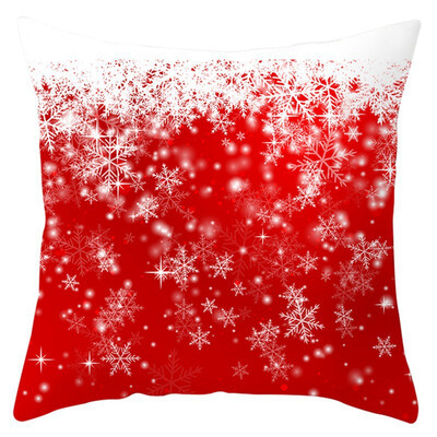 

45x45cm Christmas Red Pillowcase Soft Peach Velvet Decorative Printed Pillowcase With Zipper Poszewki Na Poduszki Kissenbezug