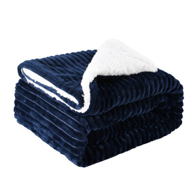

Soft Reversible Double Side Throw Warm Blanket Sherpa Fleece Soft Lightweight Blanket For Napping Bedding Travelling Camping