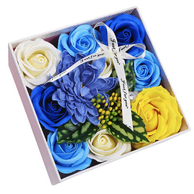 

Beautiful Simulation Rose Soap Flower Handmade Creative Flower Box Valentines Day Teachers Day Gift Home Festive Supplies