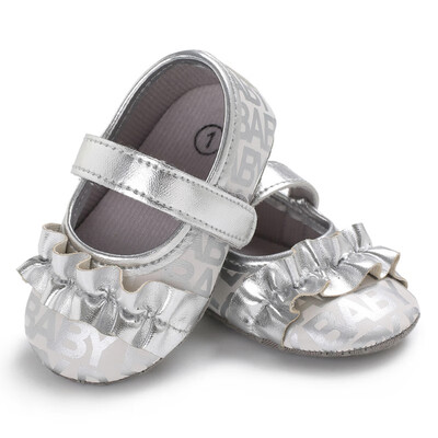 

Shiny Sweet Gold Silver Princess Shoes Baby Toddler Girls First Walkers Shoes A19