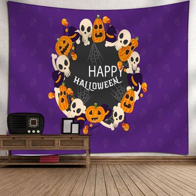 

Toponeto Halloween Moon Pumpkin Tapestry Room Bedspread Wall Art Hanging Home Decor Grand