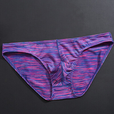 

Mens Breathable Briefs Underwear Printed Low Rise Bikini Lingerie Bulge Pouch