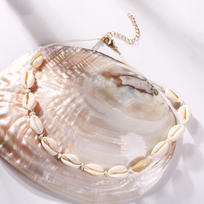 

Shell Choker Necklace Cowrie Shell Necklace Adjustable Puka Shell Necklace Bracelets Set