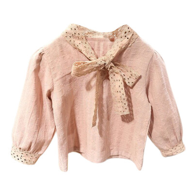 

New Spring Fall Winter Girls Shirts Kids Cute Long Sleeve Lace Bow Baby Girl Tops t shirt Toddler Children Clothes Gifts