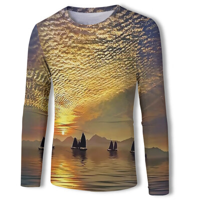 

Men 3D Digital Print Tops Sweatshirt Casual Plus Size Long Sleeve Pullover Warm