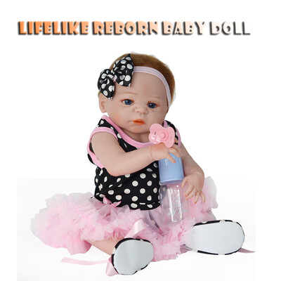 

YIWULALifelike Reborn Baby Doll 55cm Newborn Doll Kids Boy Playmate Birthday Xmas Gift