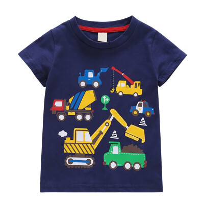 

Children Hot Cartoon Cute Car Print T-Shirt Clothing For Kids Summer T-shirt Costume Boy Girls Cute Tee Tops Clothes 0-6Y