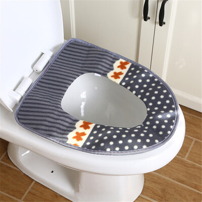 

〖Follure〗Dotted Toilet Pad Thick Waterproof Magic Buckle Warm Toilet Seat Pad