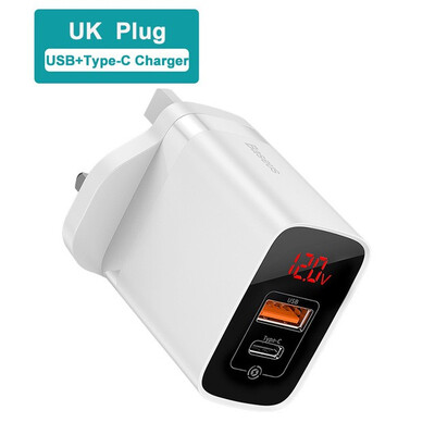 

Baseus 18W PD Fast Phone Charger with FCP AFC for Huawei Samsung iPhone 11 Pro Quick Charge USB Charger
