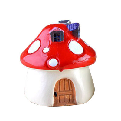 

1pcs4pcs Mini Mushroom House Garden Decoration Resin Crafts Bonsai Micro Landscape Diy Ornaments Random Color