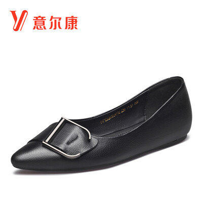 

Yierkang Ms pointed strip with buckle flat bottom with shallow mouth single shoes female 9171DA26026W black 35