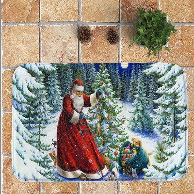 

Tailored Merry Christmas Welcome Doormats Indoor Home Carpets Decor 40x60CM