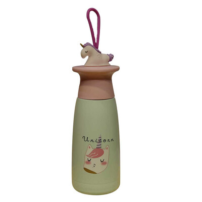 

CAR-TOBBY New Cartoon Mug 300ml Creative Cute Unicorn Stainless Steel Student Hand Cup Coffee Cups Thermos Bottle Portable Outdoor