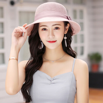 

Hat Female Summer Korean Version Baitie Fishermans Hat Sunhat Sunhat Sunscreen Shade Face UV Protection Travel
