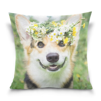 

ALAZA Throw Pillow Case Decorative Pillow Covers 16 X 16 inch Dog Pattern Pillowcase
