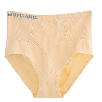 

Fashion High Waist High Elastic Tummy Hips Anti-Lighting Slim Ladies Briefs Solid Letter Print Briefs Women Underwear 2018