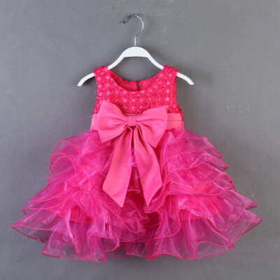 

Summer Wedding&Birthday Party Girls Dress Princess Children Clothes For Kids Baby Clothing