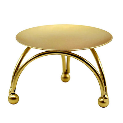 

Geometric & Round Candle Holder Household Iron Candle Holder Round Table Golden Candlestick for Party Wedding Ornament