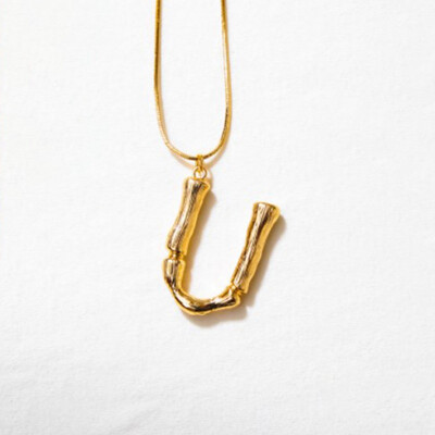

Gold Letter A-Z Pendant Chain Necklace Fashion