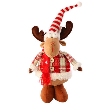 

Christmas Elk Doll Table Ornament Festival Gift Cartoon Home Party Xmas Tree Decoration