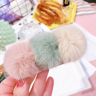 

Children Fashion Headwear Cute Hairpin Baby Girls Hair Clips Kids Pompon Barrettes