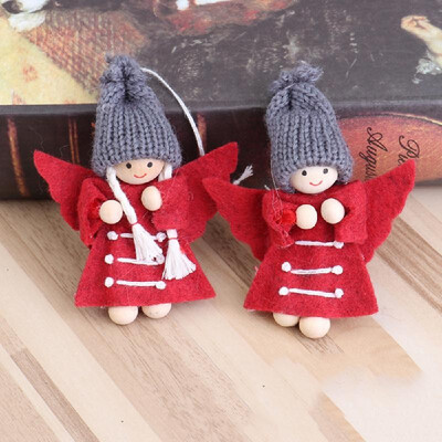 

Hanging Christmas Decorations Handmade Santa Christmas Ornaments Adorable Hanging Dolls Toy for Market Totel Window Christmas Tree
