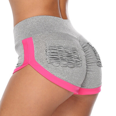 

Summer Fashion Stripe Patchwork Casual Shorts Women Elastic Waist Pockets Shorts Sexy Push Up Short Pants Women Clothing
