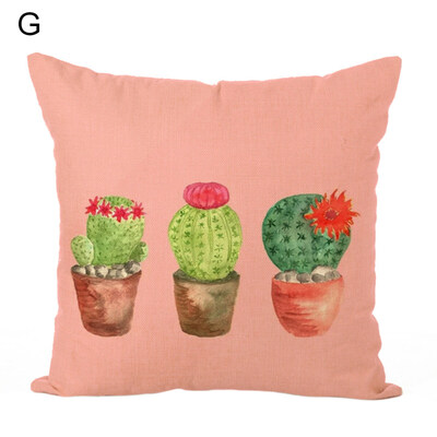 

45x45cm Abstract CactusFlower Pillow Case Cushion Cover Home Sofa Bed Car Decor