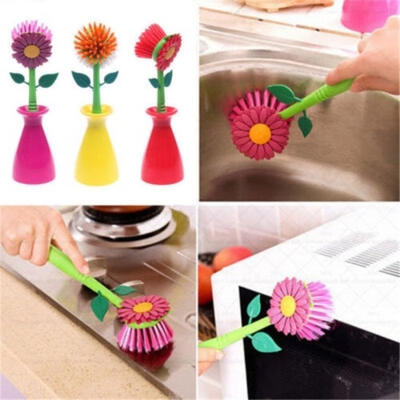 

Cleaning Brush Sun Flower shape pan pot Dish Washing Brush Kitchen cleaning tool