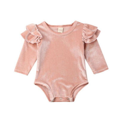 

Autumn Newborn Kids Baby Girl Clothes Fly-Sleeve Casual Romper Jumpsuit Outfits
