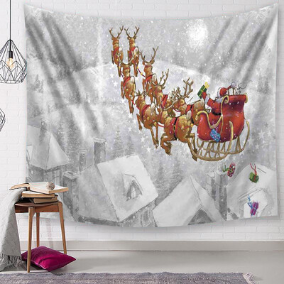 

Tailored Christmas Tapestry Santa Print Wall Hanging Tapestry Art Home Decor