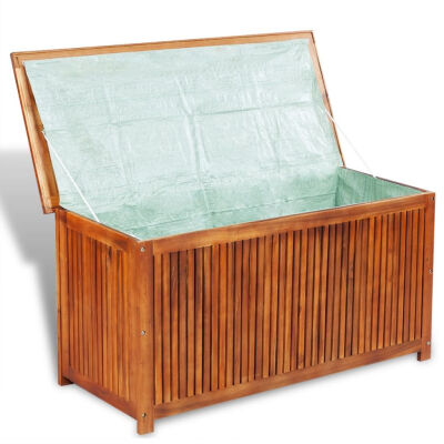 

Garden Storage Box 46"x20"x23" Solid Acacia Wood