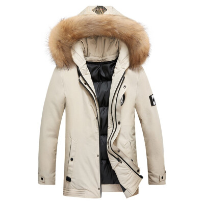 

Toponeto Mens Autumn Winter Large Size Hooded Coat Thickening Long Sleeved Jacket