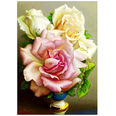 

Toponeto 5D Embroidery Paintings Rhinestone Pasted DIY Diamond Painting Cross Stitch