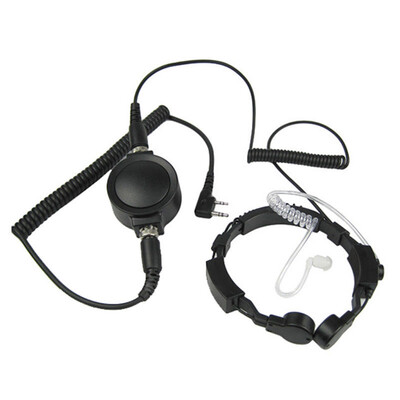 

Durable Throat Microphone Mic Headset Replacement for Kenwood Baofeng O9D6 Two Way Radio Headset Earpiece