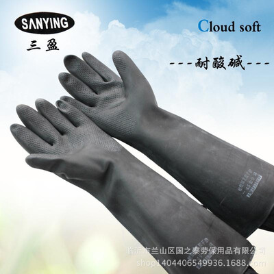 

Wholesale three surplus oilproof waterproof long thick rubber acid&alkali resistant industrial latex gloves leather wear non-s
