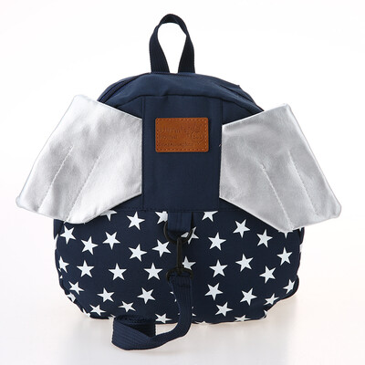

Kids School Bags Backpack Anti-lost Harness Canvas Cute Children Kindergarten Schoolbags With Wings Red Little Devil