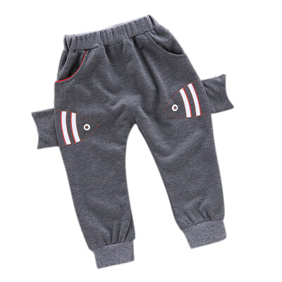 

Autumn Baby Girls Boys Breathable Cotton Cartoon Long Pants Casual Trousers