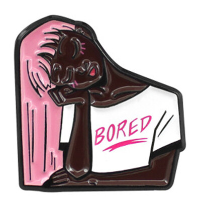 

New Bored Girl Dripping Brooch Jewelry Denim Jacket Badge
