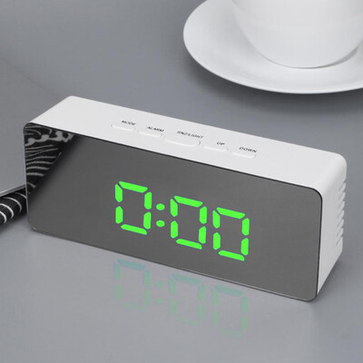 

Gobestart Multi Functional Digital LED Mirror Clock Alarm Night Lights Thermometer
