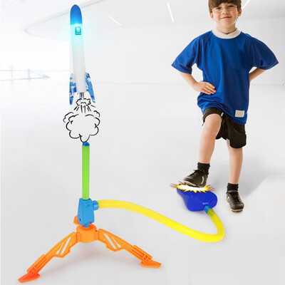 

outdoor rocket toy gift Adjustable Foot Toys For Children Compressed Air Rocket Launcheroutdoor family party games