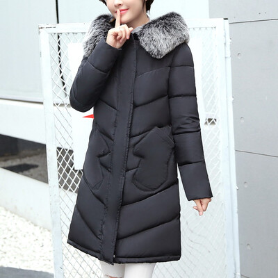 

Toponeto Fashion Women Winter Warm Cotton Hooded Winter Long-Sleeved Overcoat