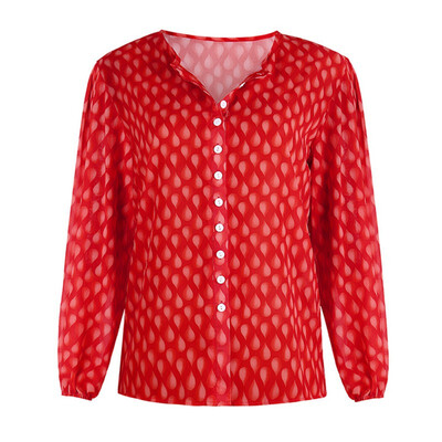 

Women Blouse Office Lady Chiffon Shirt Top Long Sleeve Female Polka Dot Blouse 2019 Summer Shirts Plus Size Tops