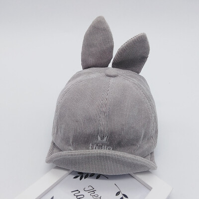 

Kids Hat Baby Cute Soft Baseball Cap Breathable Letter Print Casual Rabbit Ear Design Visors Hats