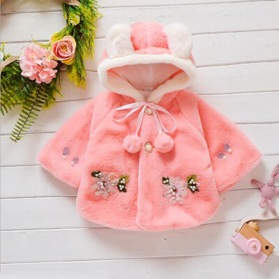 

New Baby Toddler Girls Clothes Winter Warm Infant Fur Coat Princess Outerwear Cloak Jacket Kids Cute Coat Clothes