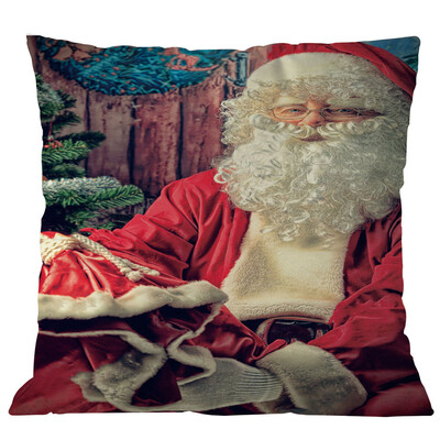 

Tailored Merry Christmas Pillow Cases Linen Sofa Cushion Cover Home Decor Pillow Core