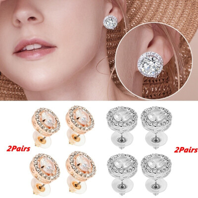 

124 Pair Crystal Rhinestone Ear Stud Earrings Wedding Long Engagement Earring Jewellery